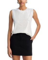 Aqua - Sequin Sweater Tank - Lyst