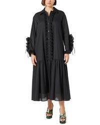 Marina Rinaldi - 2A Uscita Cupola Pleated Sleeve Dress - Lyst