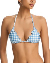 Aqua - X Lisa Says Gah Ruffle Triangle Bikini Top - Lyst