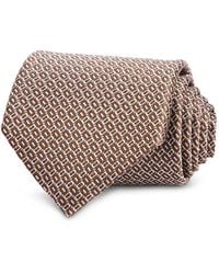 David Donahue - Geo Pattern Silk Classic Tie - Lyst