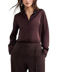 Phase Eight - Novie Satin Button Up Shirt - Lyst