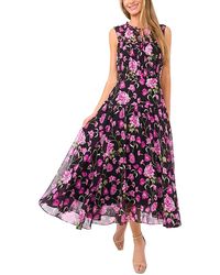 Cece - Shirred Midi Dress - Lyst