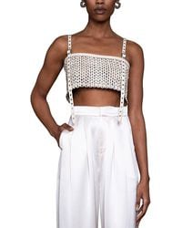 NonChalant Label - Leather Tank Crop Top - Lyst