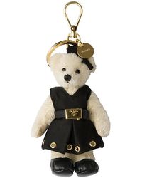 Prada - Teddy Bag Charm With Metal Ring - Lyst