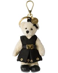 Prada - Teddy Bag Charm With Metal Ring - Lyst