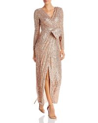 Eliza J - Sequined Wrap Gown - Lyst