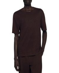 Sandro - Clash Linen Tee - Lyst