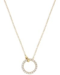 Bloomingdale's Diamond Circle Necklace In 14k Yellow Gold - Metallic