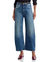 PAIGE - Arellia High Rise Ankle Seamed Barrel Jeans - Lyst