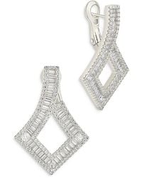 Sterling Forever - Amina Cubic Zirconia Drop Earrings - Lyst