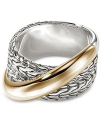 John Hardy - 14K & Sterling Jh Essentials Crossover Ring - Lyst