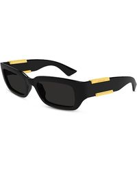 Bottega Veneta - Rectangular Sunglasses, 53Mm - Lyst