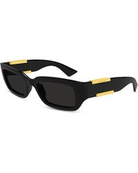 Bottega Veneta - Rectangular Sunglasses, 53Mm - Lyst