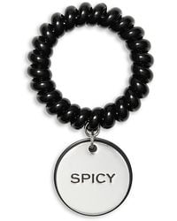 Tory Burch - X Bonbon Etched Word Disc Charm Coiled Stretch Bracelet - Lyst