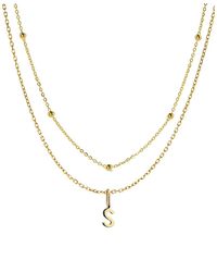 Ana Luisa - 10K Layered Letter Necklace - Lyst