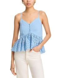 Aqua - Button Front Cami Top - Lyst