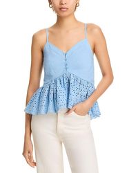 Aqua - Button Front Cami Top - Lyst