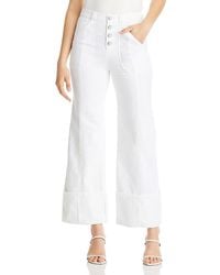 Cinq À Sept - Benji Cropped Wide Leg Denim Pants - Lyst