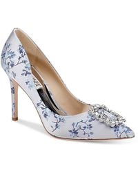Badgley Mischka - Cher Crystal Buckle Pumps - Lyst