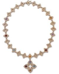 Roberto Coin - 18K Rose Venetian Princess Carnival Multi Gemstone & Diamond Flower Pendant Statement Necklace, 17 - Lyst