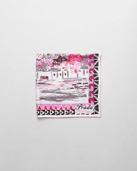 Prada - Pittoresque Paris Printed Silk Foulard Scarf - Lyst