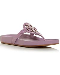 tory burch miller cloud leather thong slides