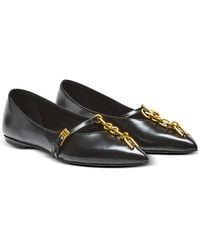 Balmain - Shiny Sync Ballet Flats - Lyst