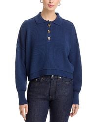 Aqua - Long Sleeve Drop Shoulder Sweater - Lyst