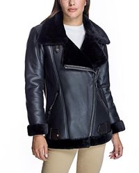 Maximilian - Shearling Moto Jacket - Lyst
