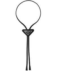 Prada - Saffiano Leather Bolo Tie - Lyst