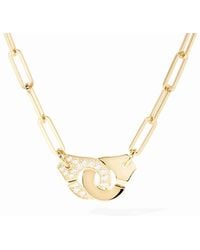 Dinh Van - 18K Menottes Diamond Handcuff Open Paperclip Link Chain Pendant Necklace, 17.32 - Lyst