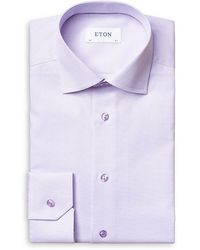 Eton - Slim-Fit Textured Dress Shirt - Lyst