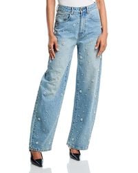 Steve Madden - Fianna Embellished High Rise Barrel Jeans - Lyst