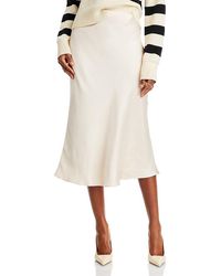 Aqua - Midi Slip Skirt - Lyst