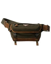 Prada - Small Re-Nylon And Suede Shoulder Bag - Lyst