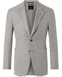 ZEGNA - Crossover Linen, Wool & Silk Blend Jacket - Lyst