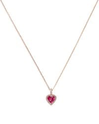 Kate Spade - Spell It Out Cubic Zirconia Mini Heart Pendant Necklace - Lyst