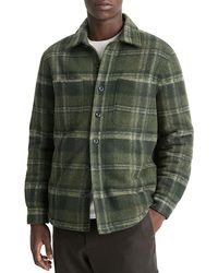 Vince - Sherpa Lined Plaid Jacket - Lyst