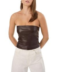 Lamarque - Giada Faux Leather Tube Top - Lyst