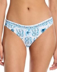 Aqua - Printed Basic Bikini Bottom - Lyst