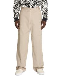Moncler - Cotton Stretch Regular Fit Pants - Lyst