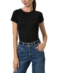 PAIGE - Bijou Shrunken Raglan Sleeved Tee - Lyst