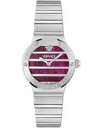 Versace - Greca Logo Pearl Bracelet Watch, 33Mm - Lyst