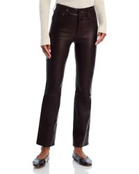 FRAME - The Leather Reboot Crop Jeans - Lyst