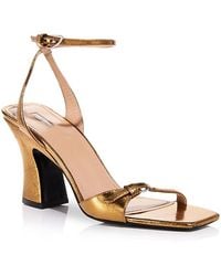 NODALETO - Leather Ankle Strap Sandals - Lyst