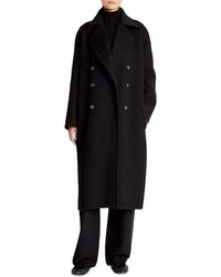 Vince - Double Breasted Long Wool-Blend Coat - Lyst