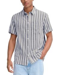 Solid - Linen Short Sleeve Button Up Shirt - Lyst