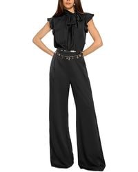 Ramy Brook - Irene Tie Neck Wide Leg Jumpsuit - Lyst