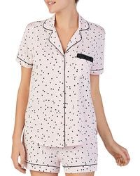 Kate Spade - Dotted Short Pajama Set - Lyst