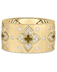 Roberto Coin - 18K Venetian Princess Diamond Flower Satin Statement Ring - Lyst